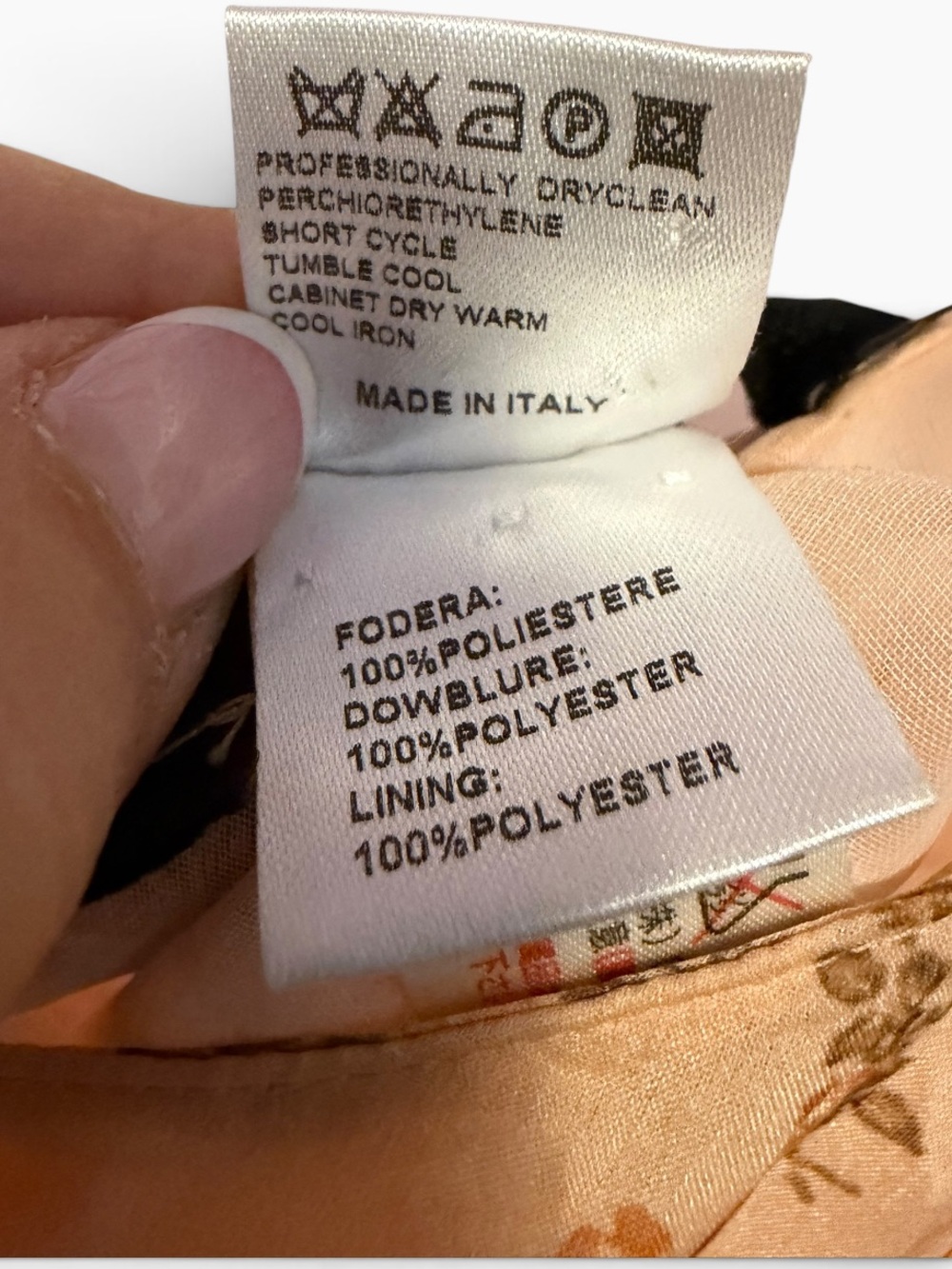 Krizia - Designer Made in Italy -Beige Floral One-Shoulder Dress - Size Small - Picture 4 of 5